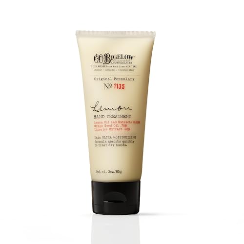 C.O. Bigelow Lemon Hand Treatment, Lotion for Dry Hands with Lemon Extract, Moisturizing Lotion and Hand Treatment, 3 oz