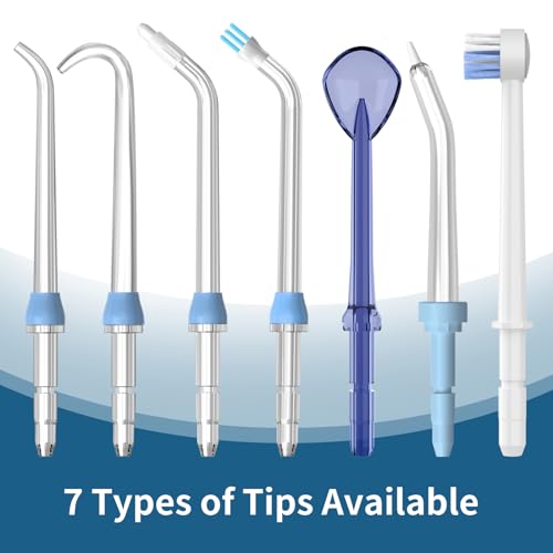 Replacement Heads for Waterpik, Replacement Picks for Water Pik Water Flosser (6 Periodontal Tips + Storage Case Bundle)