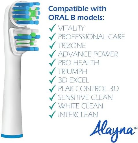 Replacement Brush Heads Compatible with OralB Braun- Best Double Clean, Pack of 12 Electric Toothbrush Replacement Heads- for Oral B Pro, 1000, 8000, 9000, Adults, Kids, Vitality, Dual Plus!