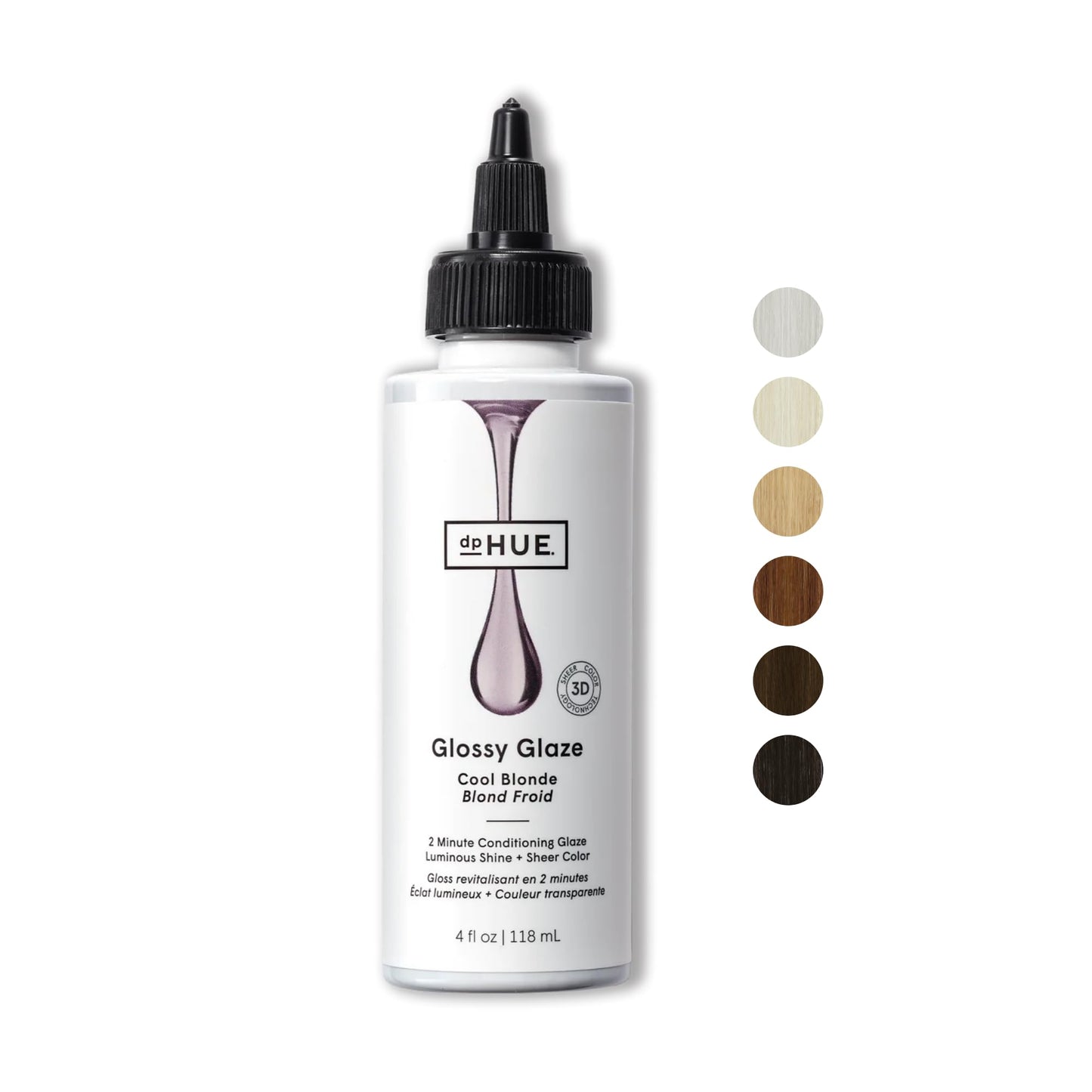 dpHUE Glossy Glaze, Cool Blonde - 4 fl oz - In-Shower Conditioning Glaze for Luminous Shine & Sheer Color - Paraben, SLS & SLES Sulfate Free - Leaping Bunny Certified