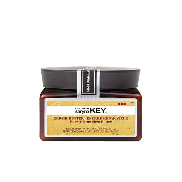 Saryna Key Damage Repair Treatment Butter Mask - African Shea for Dry Hair Rejuvenating Moisturizer with Natural Keratin and Vitamins A, E, F (300ml/10.14oz)