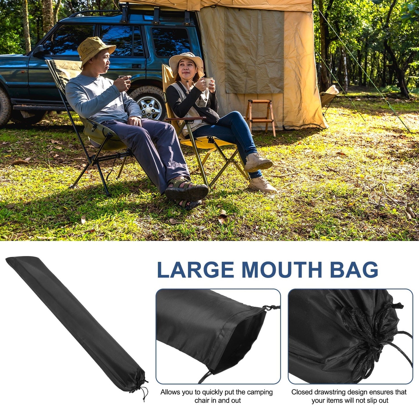 Camp Chair Replacement Bag 39" x 8" Nylon Carrying Bag Outdoors Folding Chair Cover Tripod Case Bag Black