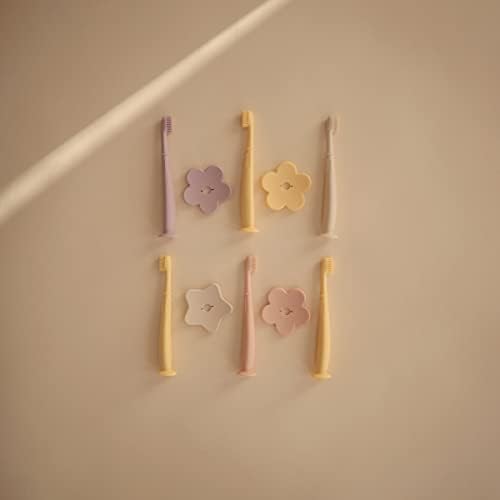 mushie Flower Toddler Training Toothbrush (Soft Lilac)