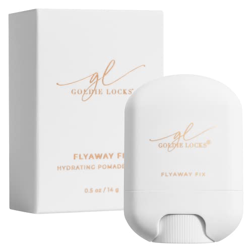 Goldie Locks Flyaway Fix Hydrating Pomade Stick for Hair & Extensions, Tames Flyaways, Styles, Defines, No Residue, Controls Frizz, Adds Shine, Smooths, Moisturizes, Non-Greasy, Lightweight, 0.5 oz