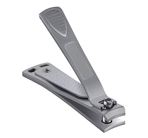 Nail Clippers with Swing Out Nail Cleaner/Nail File - Fingernail Clippers/Toe Nail Clippers. Sharp Stainless Steel with Wide Easy Press Lever