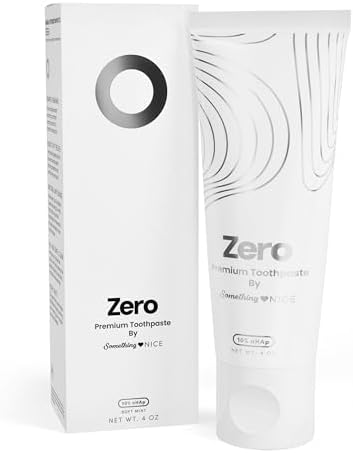 Zero Premium Toothpaste by Something Nice – Dentist Recommended Mint-Flavored Toothpaste with 10% Nano Hydroxyapatite, Fluoride-Free, SLS-Free, Enamel Repair for Adults & Kids Oral Care, Made in USA