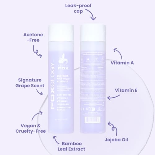 Vegan And Cruelty Free Enriched Nail Polish Remover Made in USA By Arctic Fox