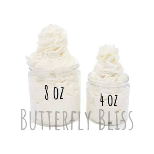 Banana Coconut Whipped Body Butter, natural lotion, organic, 8oz jar, made with shea butter, mango butter, coconut oil, almond oil