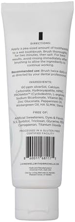 Remineralizing Toothpaste – Fluoride-Free, Hydroxyapatite + PROtektin™ – Supports Enamel, Oral Microbiome & Gum Health – Mint – 4 oz