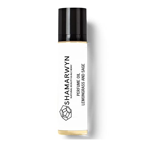 Lemongrass and Sage Perfume Oil Natural Organic Botanical Essential Oil Blend Roll-On 10ml