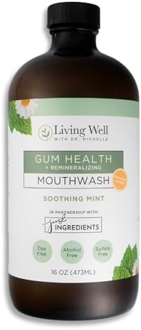 Remineralizing + Gum Health Mouthwash – Soothing Mint | Hydroxyapatite, Colloidal Silver | Alcohol-Free, Fluoride-Free, Fresh Breath Support