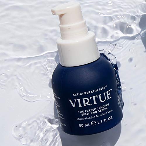 VIRTUE Split End Hair Treatment Serum for Damaged Hair with Baobab Seed Oil, Sulfate Free, Safe for All Hair Types, Color Safe