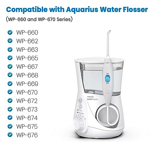 Replacement Hose & Handle Parts for Waterpik Aquarius Water Flosser (WP-660 & WP-670 Series)