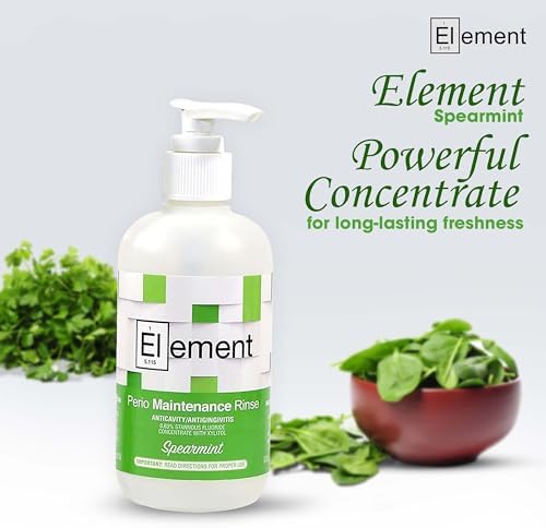 Stannous Fluoride Mouthwash - 10 Fl. Oz. 0.63% Antimicrobial Perio Rinse - Alcohol Free, Dye Free, Paraben Free - Refreshing Spearmint Flavor