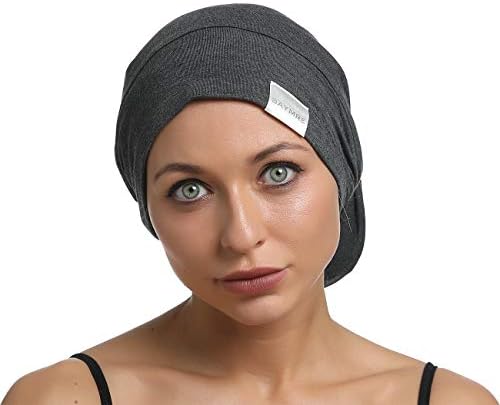 Satin Lined Bonnet Silky Hair Wrap Large Sleep Cap - Adjustable Beanie Slouchy Hats Bonnets for Women Curly Long Hair