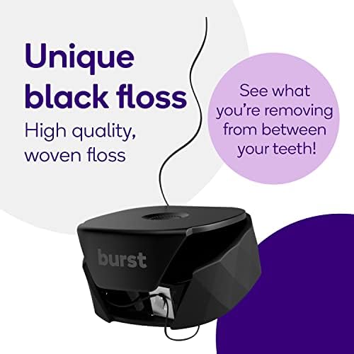 BURST Expanding Dental Floss Refills (32 Yards/3 Pack) | Mint Eucalyptus Aroma Bobbins | Woven | Stain-Absorbing | Vegan | Paraben, BPA & Cruelty-Free