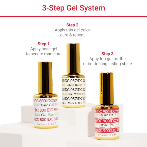 DND DC Gel Polish Set, Pink Collection, UV/LED Gel Polish and Air Dry Nail Lacquer, Matching Chip-Free Polish Duo, 277 Fluorescent Pink, 0.5 Fl Oz