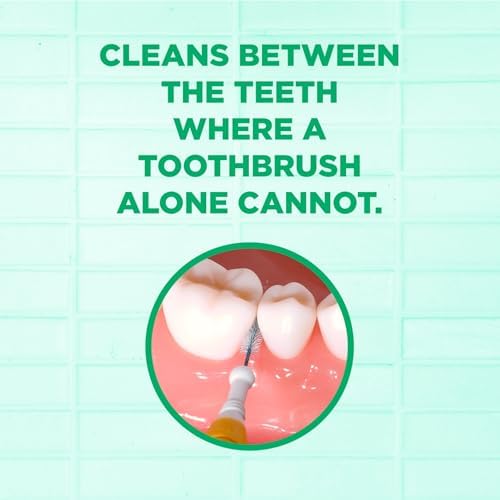GUM Proxabrush Go-Betweens - Ultra Tight - Interdental Brushes - Soft Bristled Dental Picks for Plaque Removal Health - Safe for Braces & Dental Devices, 10ct (Pack of 6)