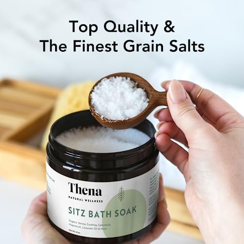 Best Organic Sitz Bath Soak for Postpartum Recovery Care New Mom Essentials & Natural Hemorrhoid Treatment, 100% Natural & Gentle with Pure Epsom and Dead Sea Salts Witch Hazel Lavender Essential Oil