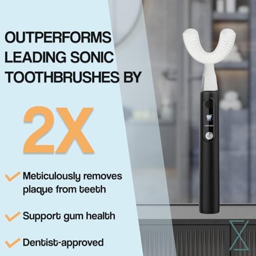 Y-Brush New Ultra Premium 2025 - Sonic Toothbrush 6 Brushing Modes - 6-Month Battery with USB-C, Advanced Plaque Removal, Whitening Technology, Clinically Proven - Adult
