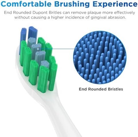 Replacement Brush Heads for Waterpik Sensonic Complete Care Toothbrush, with Covers, Compact, White, 5 Count