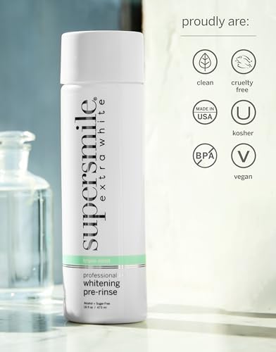 Supersmile Extra Whitening Pre-Rinse - Clinically Formulated Pre-Brush Dental Mouthwash, 16 Fl. Oz (1-Bottle)