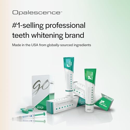 Opalescence Go 15% Mint - Prefilled Teeth Whitening Trays - 15% Hydrogen Peroxide - (10 Treatments) Made by Ultradent Products. Teeth Whitening Kit -Mint - Includes 2Chill Toothbrush 5194-1T