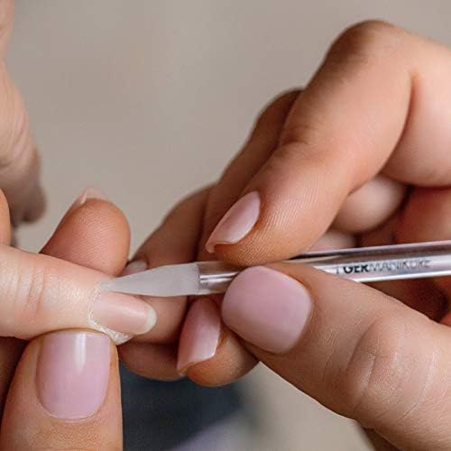 GERMANIKURE Clear Glass Cuticle Stick - No Sleeve - Ethically Made in Czech Republic - Cuticle Pusher & Remover, Callous & Dry Skin Fingertip File, Nail Shaper - No Case