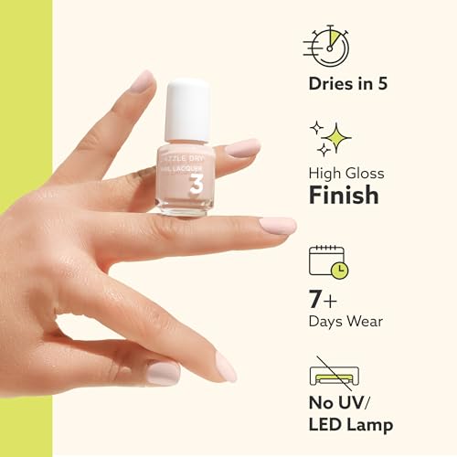 Dazzle Dry Mini Kit 4 Step System - Boss, a light and true neutral nude. Full coverage cream. (5 Piece Kit / 5 Manicures)
