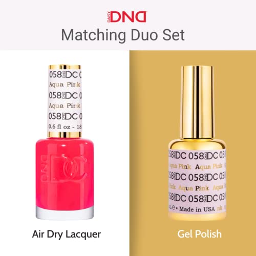 DND Gel Polish Set, Pink Nude Collection, UV/LED GelPolish and Air Dry Nail Lacquer, Matching Chip-Free Polish Duo, 0.5 Fl Oz Each