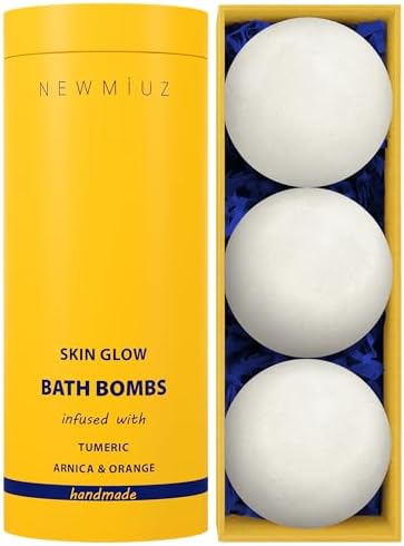Natural Bath Bombs Luxurious Bath Foam Gift for Dry Skin Hydration Moisturizing Turmeric Arnica Orange Essential Oil Infused for A Blissful Experience