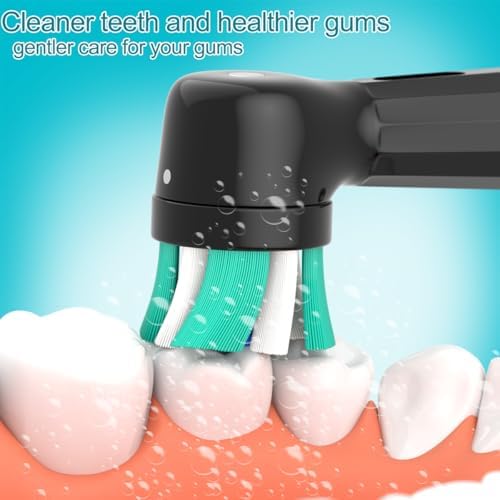 Replacement Heads Compatible with Oral B iO Electric Toothbrush, Soft Toothbrush Heads Fit for Oral-B iO 2/3/4/5/6/7/8/9/10 Series with Covers, Black 8pcs