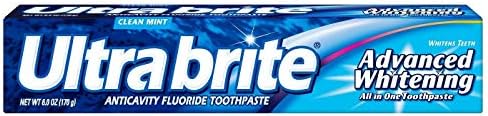 Ultra brite Advanced Whitening Toothpaste Clean Mint 6 oz (Pack of 8)