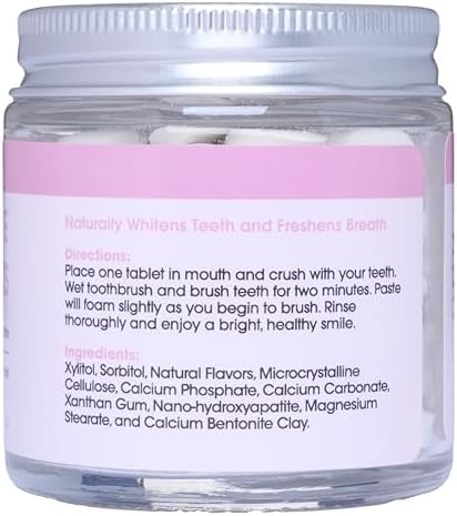 Toothpaste Tablets – Bubblegum | Nano Hydroxyapatite Toothpaste Tablets Kids - Chewable - Made with Xylitol | Fluoride Free l 90 Tabs