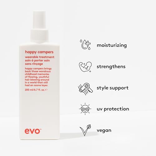 evo Happy Campers Wearable Treatment - Daily Hair Treatment to Strengthen and Protect - Reduces Frizz and Provides UV Protection