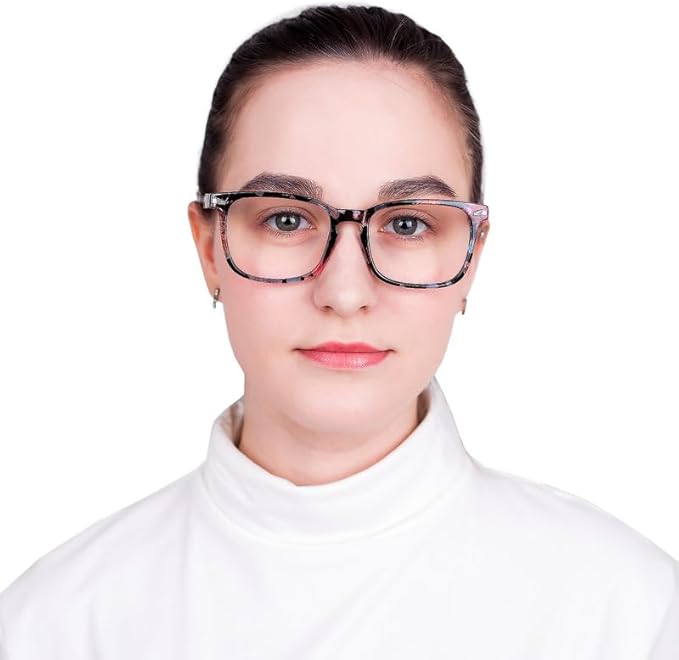 YEIN Bifocal Reading Glasses with Blue Light Blocking Lenses, Bifocal Reader for Women, Vintage Square frame with Spring Hinge (+0.50/+2.75 magnification)