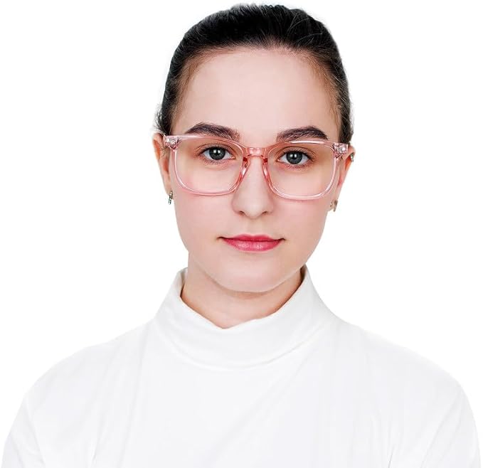 YEIN Bifocal Reading Glasses with Blue Light Blocking Lenses, Bifocal Reader for Women, Vintage Square frame with Spring Hinge (+0.50/+2.25 magnification)