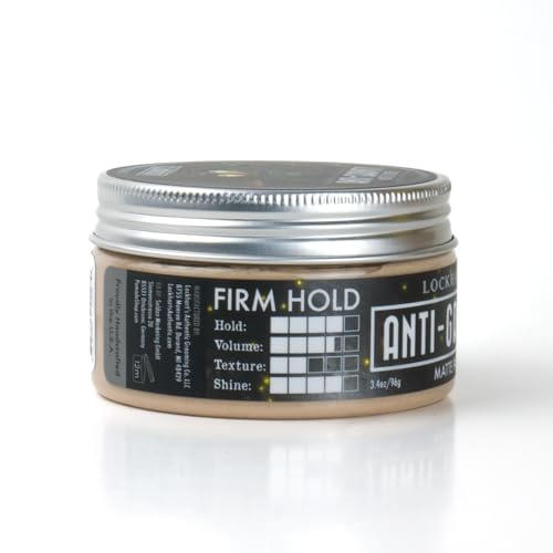 Lockhart’s Anti-Gravity Matte Paste – Award-Winning Hybrid Clay/Fiber/Wax for Men (3.4 oz) – Firm, All-Day Reworkable Hold, Big Volume, Natural Matte Finish, Texture-Defining Pomade