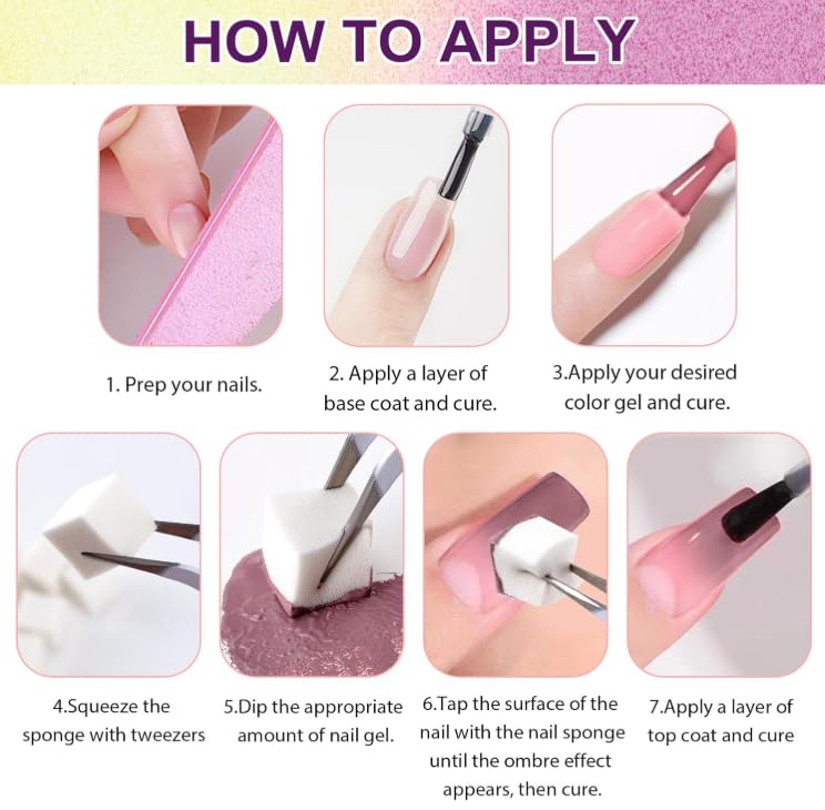 Gradient Painting Gel, 12 Gliter Colors Ombre Gel Nail Polish for Pigment Pat Silver&Gold Aura Nails, French Manicure DIY Nail Art Long-lasting No-wipe Palette26