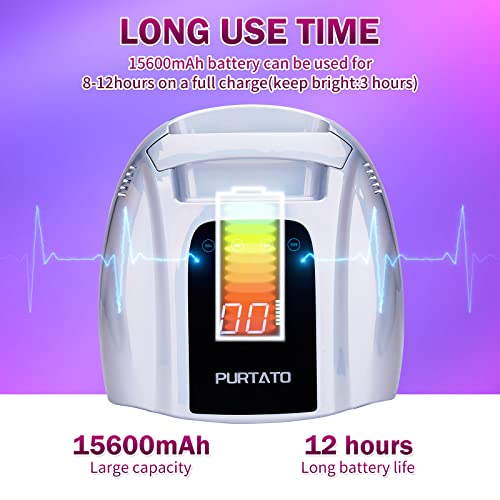 Professional Rechargeable 96W UV LED Portable Cordless UV Light for Nail Lamp Machine with Removable Stainless Steel Bottom,4 Timer Setting and Smart Sensor Nail Dryer (Plating Silver)
