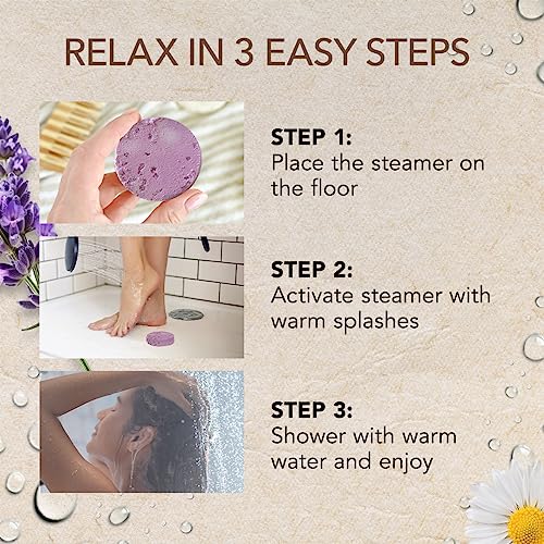 Shower Steamers Aromatherapy - Birthday Gifts for Women and Men - Shower Bombs Aromatherapy, Spa Day Essentials, Relaxation Spa Gifts - Self Care Galentines Gifts (Lavender 8 Count)