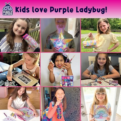 PURPLE LADYBUG 12 Colors Hair Chalk for Girls Washable Hair Dye - Birthday Gifts for Girls Ages 8-12, Temporary Hair Color for Kids, Tweens & Teens for Summer, Party - Craft for Girls 6 7 8 9 10 11 12