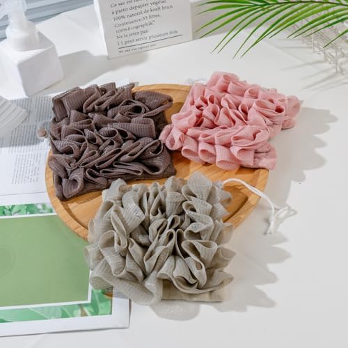 Wash Cloth Loofah Combo, Leefa Loofah, The Soft Loofahs and Washcloth, Loufee, 2 in 1 Bath Loofahs Sponge, for Cleansing and Smooth Skin