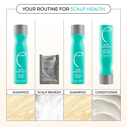Malibu C Scalp Wellness Hair Shampoo - Sulfate-Free & Moisturizing Shampoo - Nourishing Scalp Care with Sulfate-Free Surfactant Technology