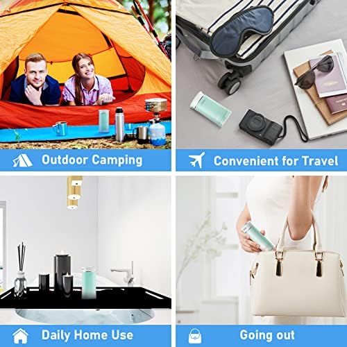 Water Flosser Cordless Oral Irrigator Portable Teeth Cleaner HOC600 IPX7 Waterproof Electric Dental Flossers with DIY Modes 6 Jet Tips for Braces Care Travel and Home Use