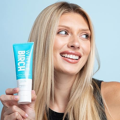 White Birch Activated Charcoal Toothpaste - Professional Teeth Whitening - Natural, No Fluoride Oral Care