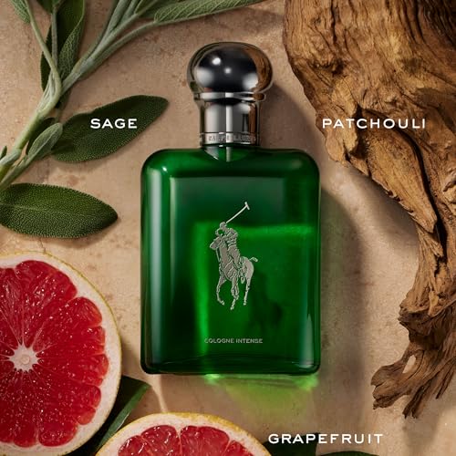 RALPH LAUREN FRAGRANCES Polo Cologne Intense - Eau de Parfum - Men's Cologne - Citrus & Woody - With Grapefruit, Sage, and Patchouli - 4.2 Fl Oz