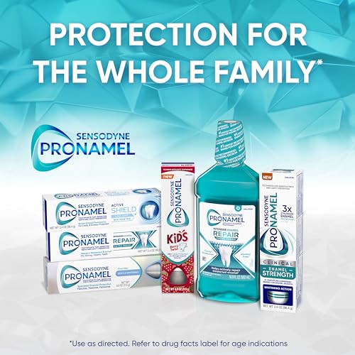 Sensodyne Pronamel Fresh Breath Enamel Toothpaste for Sensitive Teeth and Cavity Protection, Fresh Wave - 4 oz (4 Pack)