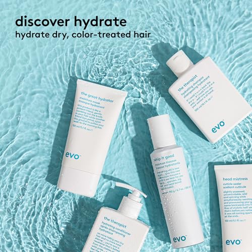 evo The Therapist Hydrating Conditioner - Hydrates, Strengthen and Softens Whilst Improving Shine - Protects Colour Treated Dry Hair, Helps to Detangle
