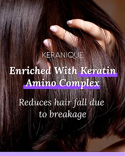 Keranique Hair Thickening Spray for Instant Volume, Texture & Lift for Fine Hair - Heat Damage Protectant With Keratin 6.8 oz